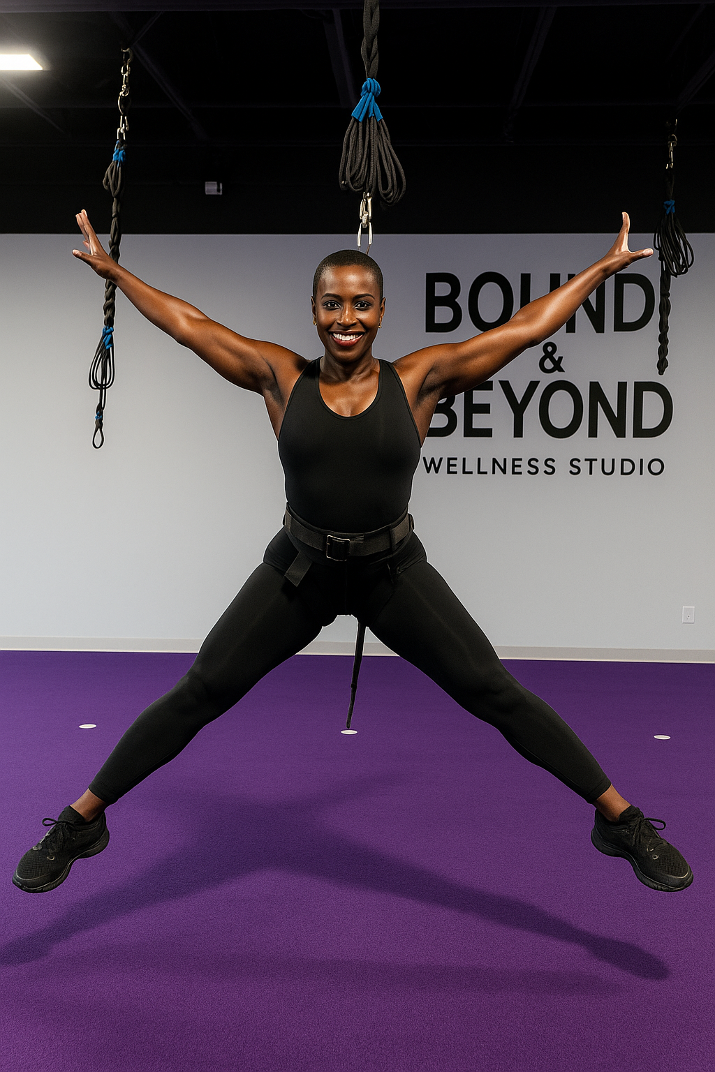 A fusion of yoga, breathwork, and bungee support for holistic mind-body wellness.